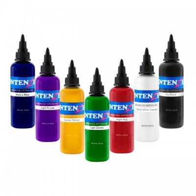 Tintas Intenze Tattoo Ink Set importada usa - 7 unidades 30ml